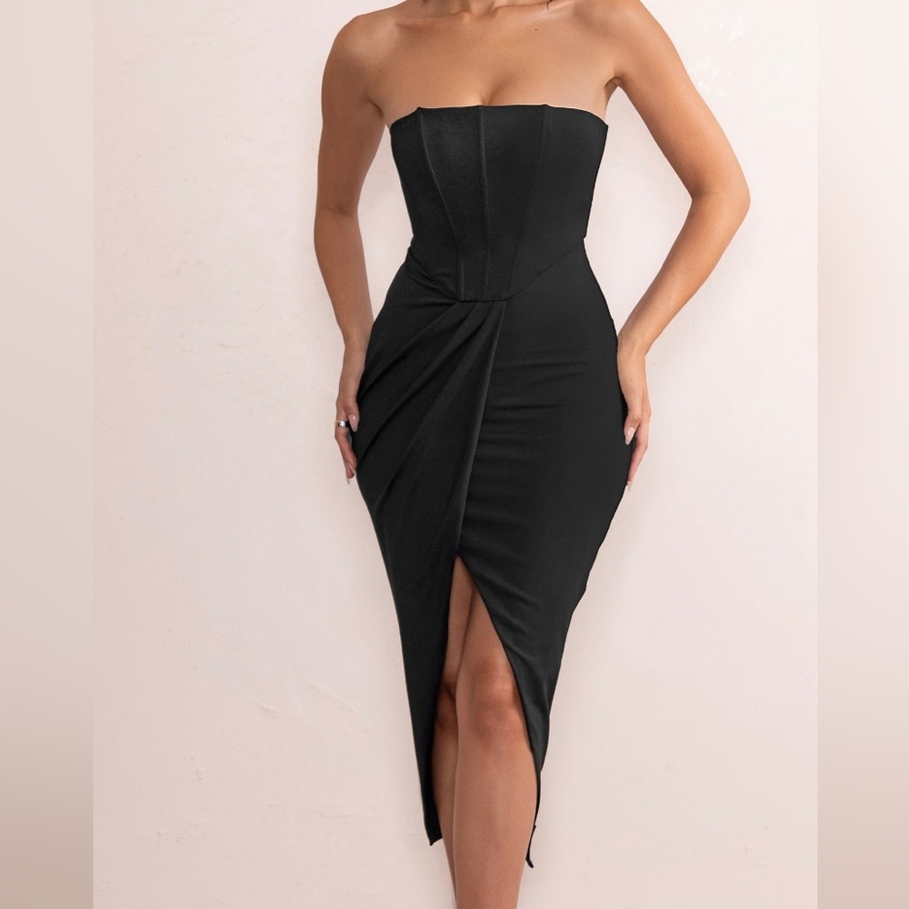 Corset Black Strapless Dress